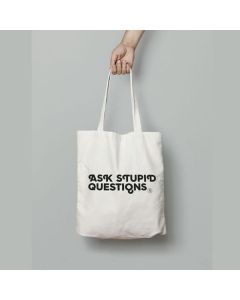 Ask Stupid Questions Çanta Beyaz