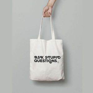 Ask StupId QuestIons Çanta Beyaz